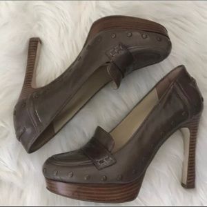 ENZO ANGIOLINI BALINIA PLATFORM LOAFER HEELS SZ 6